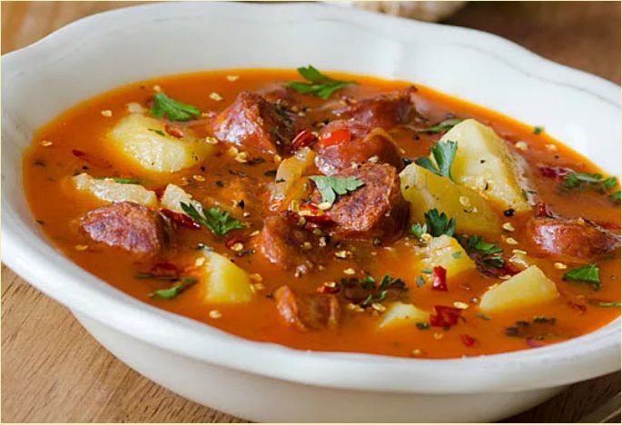 Суп с картошкой и мясом