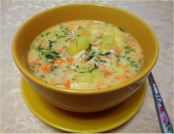 Сырный суп из плавленого сыра